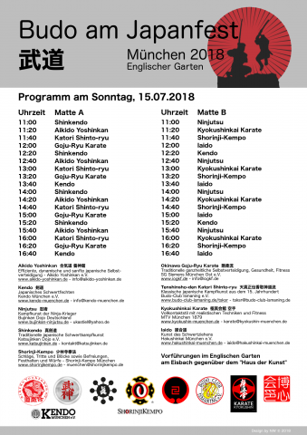 Japanfest München 2018 Budo-Programm